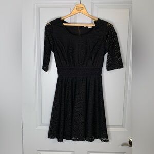 american rag black lace dress AMERICAN RAG DRESS STRAPLESS BLACK/SILVER LACE LAYERS MISSES SIZE M NWT PROM